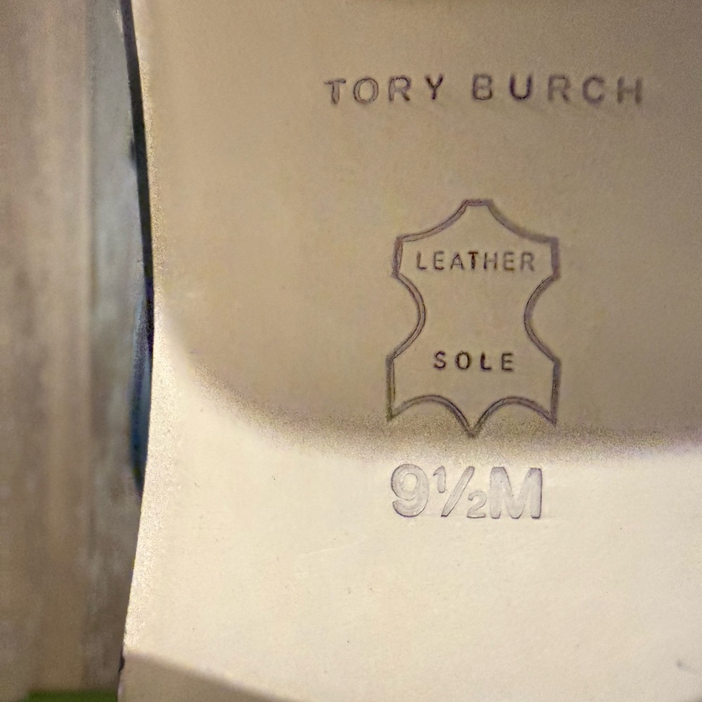 Tory Burch Black Patent Leather Low Heel Slide Sandals - Picture 7 of 11